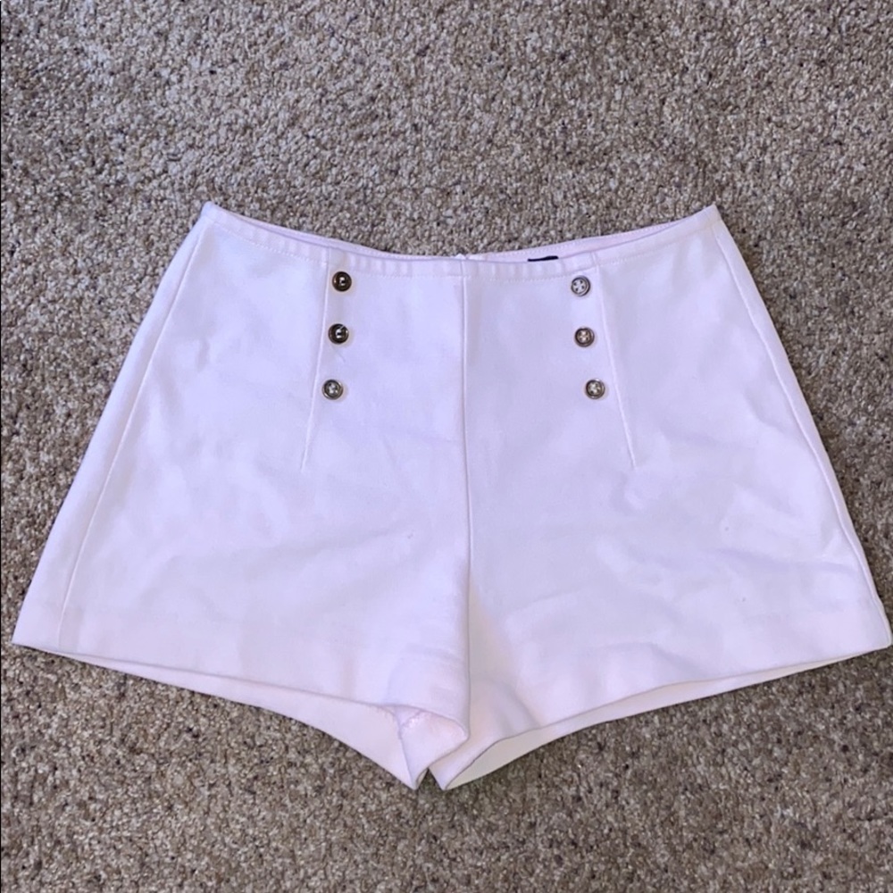 Pink Mini Shorts with Buttons